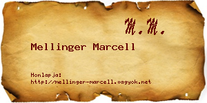Mellinger Marcell névjegykártya